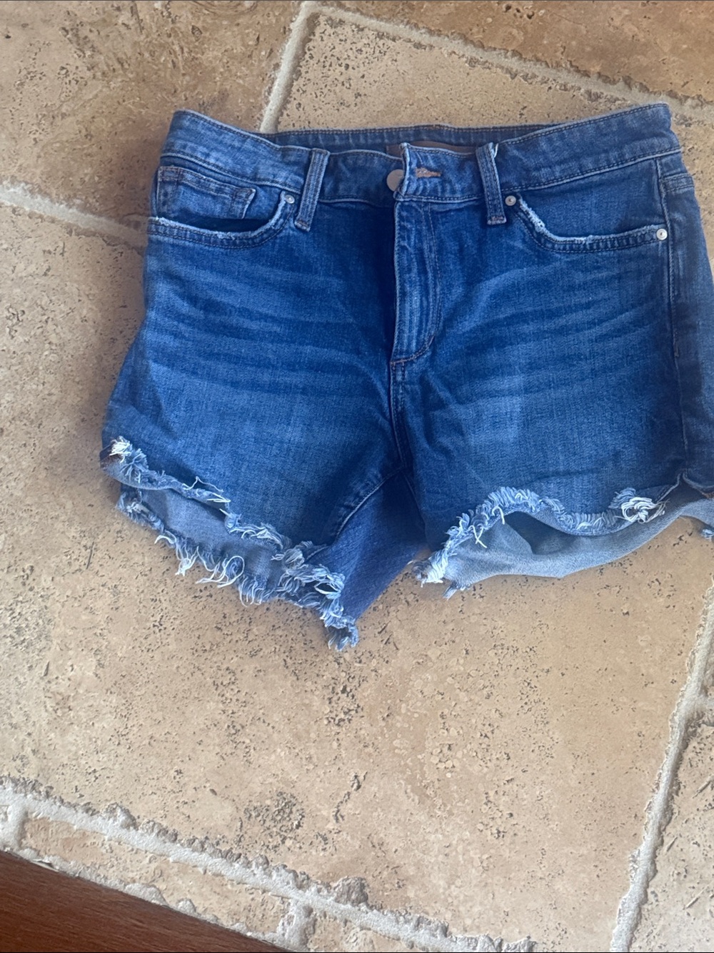 Joe's Jeans Dark Blue Distressed Denim Cutoff Shorts